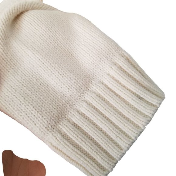 Lauren Ralph Lauren Womens L Cream Knit Collared Long Sleeves Pullover Sweater - Picture 4 of 7